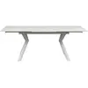 Image de Table à manger 4/8 personnes extensible en grès blanc l140/200
