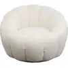Image de Fauteuil pivotant en polyester bouclé blanc