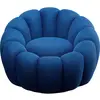 Image de Fauteuil pivotant en polyester bleu effet résille