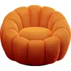 Image de Fauteuil pivotant en polyester orange effet résille