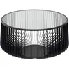 Image de Table basse en verre et acier noir