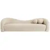 Image de Canapé 3 places en polyester blanc et beige