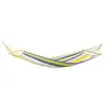 Image de Hamac simple à barre en tissu imperméable vert et jaune