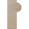 Image de Tapis de laine taupe 80x250