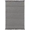 Image de Tapis fabriqué à partir de matériaux recyclés noir & blanc 120x170