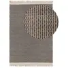 Image de Tapis de laine noir & blanc 80x120