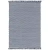 Image de Tapis fabriqué à partir de matériaux recyclés bleu foncé 160x230
