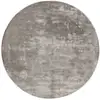 Image de Tapis en viscose rond gris D 160