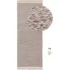 Image de Tapis fabriqué à partir de matériaux recyclés crème/taupe 70x200
