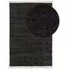 Image de Tapis fabriqué à partir de matériaux recyclés noir 70x120
