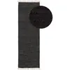 Image de Tapis fabriqué à partir de matériaux recyclés noir 80x250