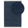 Image de Tapis fabriqué à partir de matériaux recyclés bleu foncé 70x120