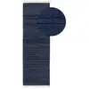 Image de Tapis fabriqué à partir de matériaux recyclés bleu foncé 80x300