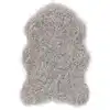 Image de Tapis de fausse fourrure gris 60x90