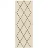Image de Tapis de couloir en laine crème 80x250