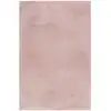 Image de Tapis imitation fourrure lapin doux tufté rose pour salon 120x170