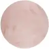 Image de Tapis imitation fourrure lapin doux tufté rose rond D200