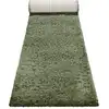 Image de Tapis de couloir uni vert olive 100% de matière recyclée 80x400