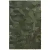 Image de Tapis uni vert olive 100% de matière recyclée 133x200