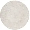 Image de Tapis rond uni blanc beige 100% de matière recyclée 200 rd.
