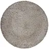 Image de Tapis rond uni beige taupe 100% de matière recyclée 120 rd.