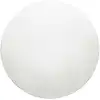 Image de Tapis rond tufté mèches rases (15mm) blanc 80 D