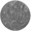 Image de Tapis rond poils longs douces microfibre gris souris 120 D