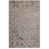 Image de Tapis plat à motif et relief tons de gris 80x150