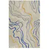 Image de Tapis fait main motif abstrait beige 70x140