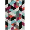 Image de Tapis fait main à poil ras motif coloré 80x150