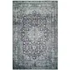 Image de Tapis plat vintage effet usé vert et gris 200x300