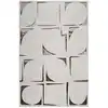 Image de Tapis ras beige chiné avec motif brun 120x170