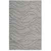 Image de Tapis plat velours ras à relief motif gris sur fond taupe120x170