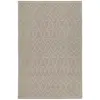 Image de Tapis tissé main blanc beige à bouclette pure laine et coton 110x170