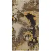 Image de Tapis design pure laine et viscose tons de bruns à relief 80x150
