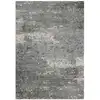 Image de Tapis contemporain pure laine et viscose avec tons de gris 140x200