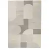 Image de Tapis design à motif losanges et relief tons de beige 200x290