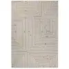 Image de Tapis design à motif labythinthe et relief tons de beige 120x170