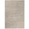 Image de Tapis design à rayures irrégulières et relief tons de beige 200x290