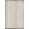 Image de Tapis tissé main pure laine vierge blanc invoire à motifs 80x150