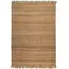 Image de Tapis en jute naturelle fait main motif chevrons à franges 160x230