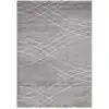 Image de Tapis de salon moderne tissé plat Gris 133x190 cm