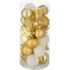 Image de Lot de 24 boules de Noël blanches/dorées blanches/dorées