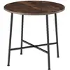 Image de Table de salle à manger style industriel 80 x 76 cm bois foncé