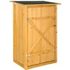 Image de Armoire de jardin adossée Taman 75 x 56 x 118 cm marron