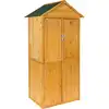 Image de Armoire de jardin kadi 80,5 x 60 x 213,5 cm en bois marron