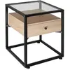 Image de Table de chevet style industriel 43 x 45 x 545 cm bois clair