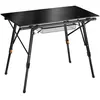 Image de Table de camping pliable et réglable 90 x 52 x 47 - 70 cm noir