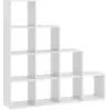 Image de Bibliothèque avec 10 compartiments ouverts cubes 130x29cmx130cm blanc