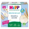 Image de Hipp Semoule au lait entier dès 6 mois Coupelles 4 x100g